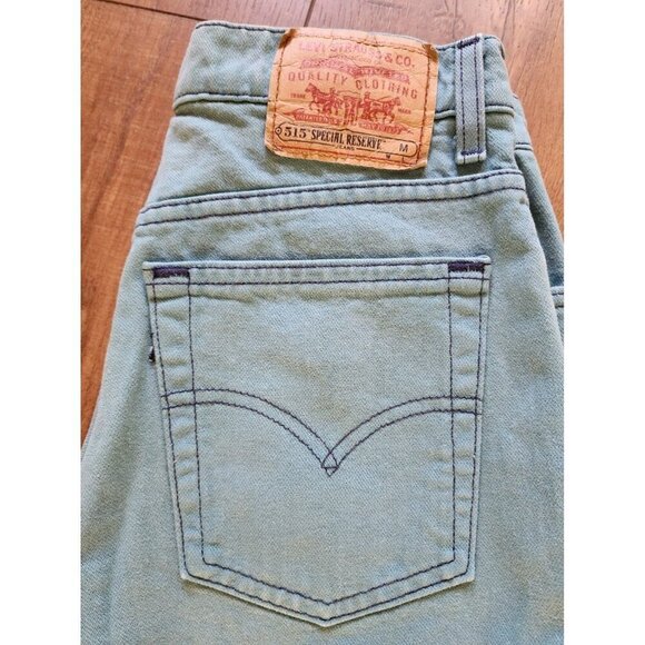 Vintage Y2K 90s Levi's 515 Special Reserve Relaxed Fit Tapered Leg‎ Teal Green - Picture 2 of 9